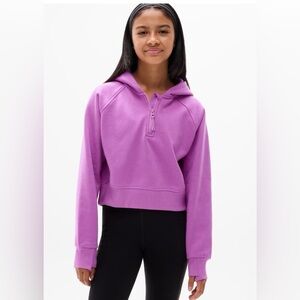 NWT Athleta Girl All Day Half Zip Ultra Violet Hoodie Size L/12 (#416369)